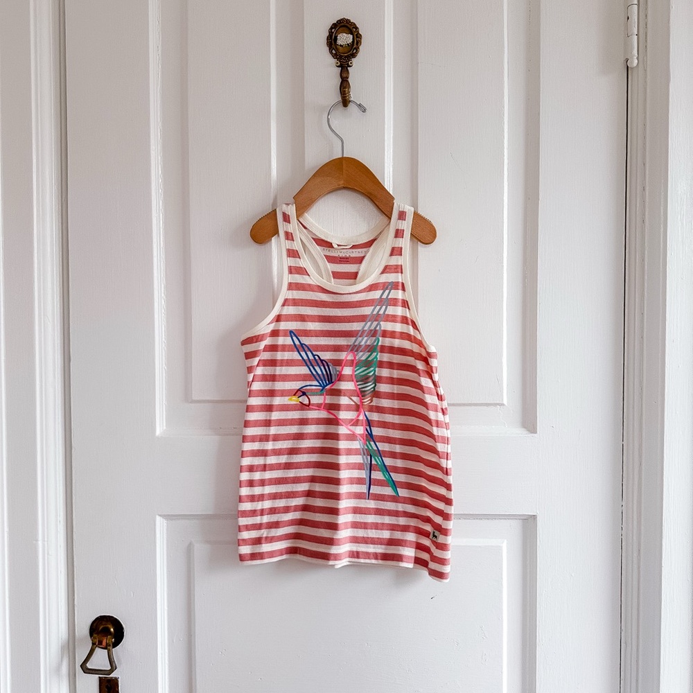 Stella McCartney Nautical Red and White Striped Tank Top